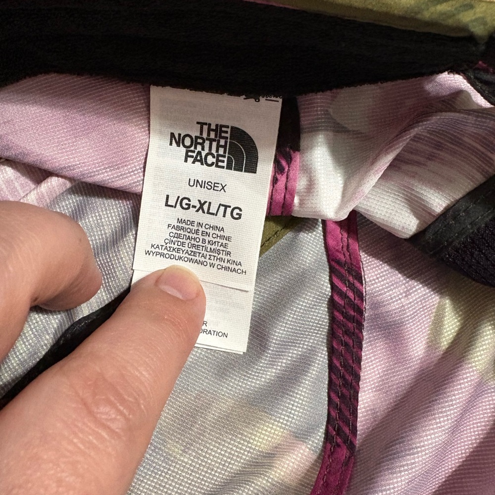The North Face Pink Camo Baseball Cap with Olive Accents - Picture 5 of 7